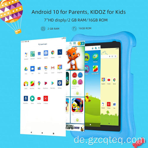 7-Zoll-Kindertabletten Android 10 gehen